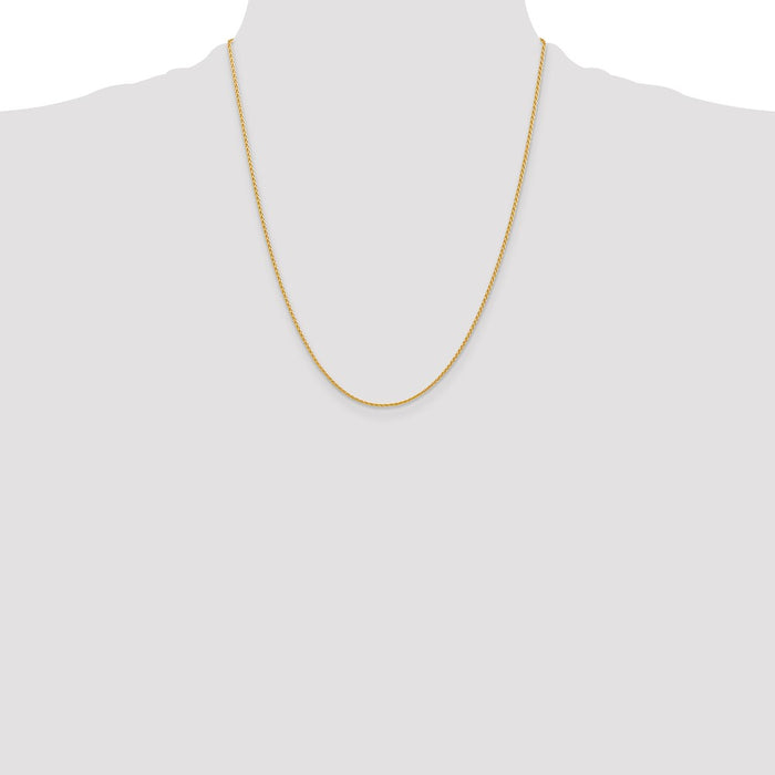 Shop Stylish 14K Gold 22-Inch 1.5mm Parisian Wheat Chain - Luxury Look!-4