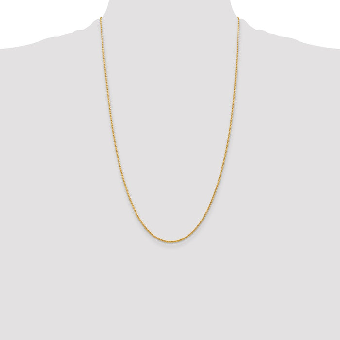 High-Quality 14K Gold 26-Inch 1.5mm Parisian Wheat Chain - Stylish & Affordable!-4