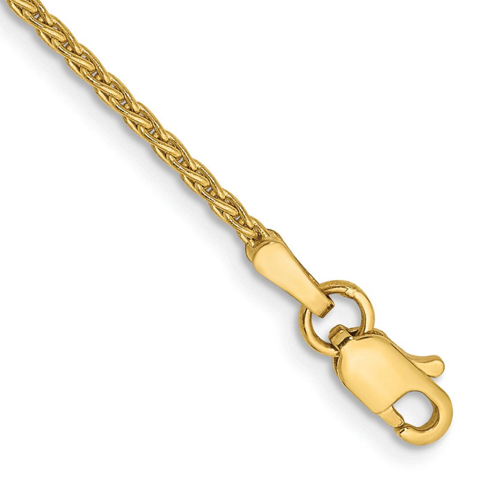 Buy Stylish 14K Gold 8-Inch Parisian Wheat Bracelet - 1.5mm, Lobster Clasp-1