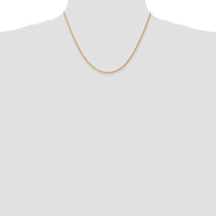 Shop Stylish 14K Gold 18-Inch 1.75mm Parisian Wheat Chain - Luxury Clasp-4