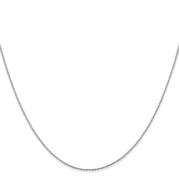 Buy Stylish 14K White Gold 30-Inch Diamond-Cut Parisian Wheat Chain-2