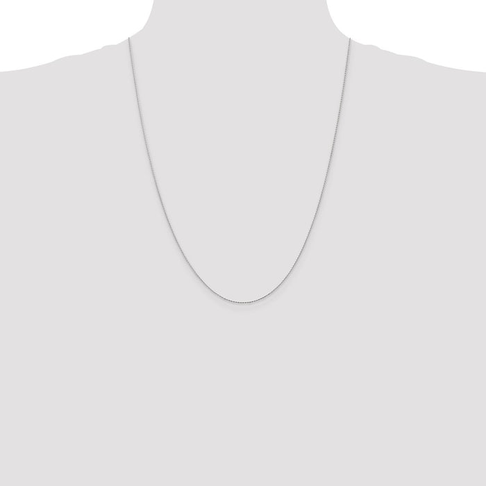 Buy 24-Inch Diamond-Cut 14K White Gold Wheat Chain - Stylish & Affordable-4