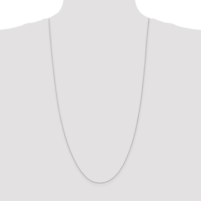 Buy Stylish 14K White Gold 30-Inch Diamond-Cut Parisian Wheat Chain-4