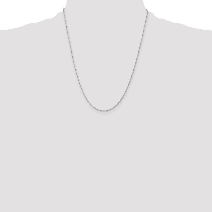 Shop Exclusive 22-Inch 14K White Gold Diamond-Cut Wheat Chain - Stylish & Affordable-4