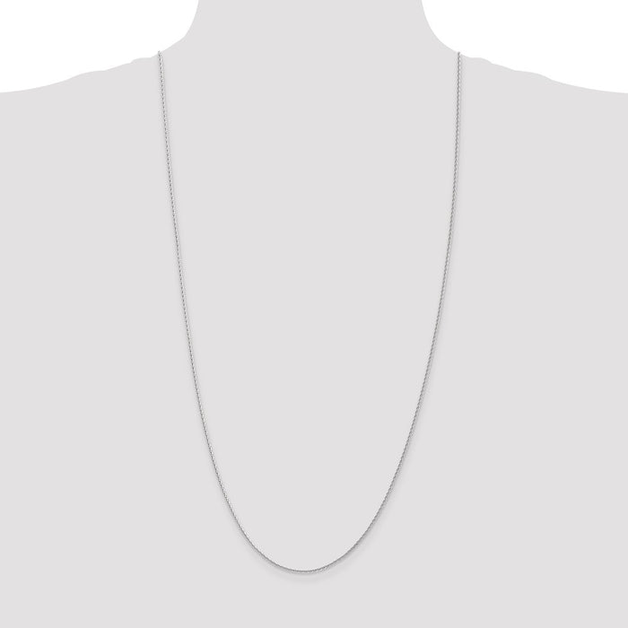 High-quality 14K White Gold 30-Inch Diamond-Cut Parisian Wheat Chain - Stylish Value!-4