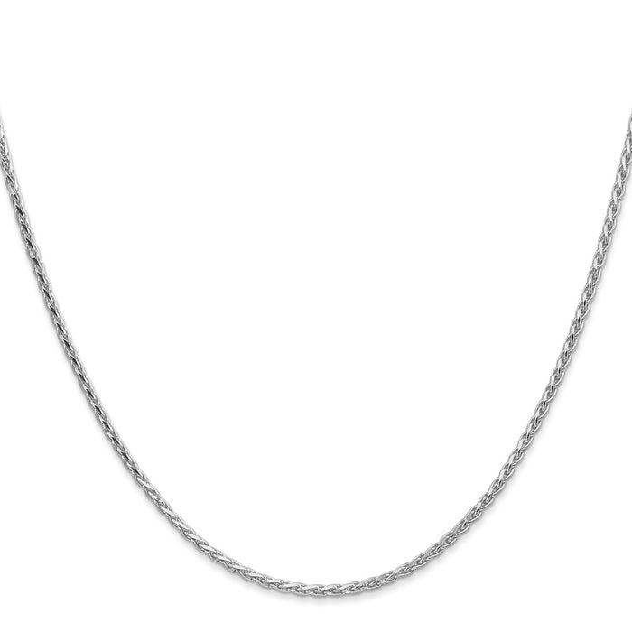 High-Quality 14K White Gold 18-Inch 1.9mm Diamond-Cut Chain - Stylish Value!-2