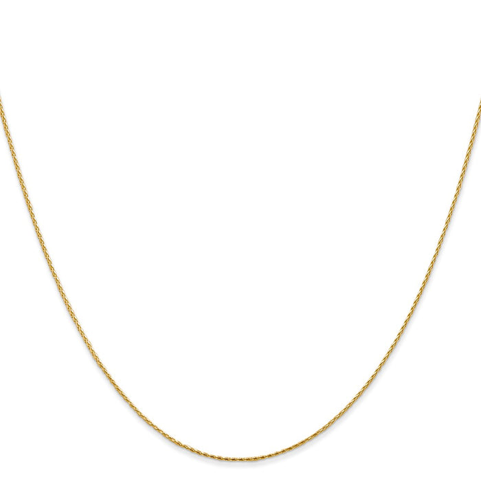 Shop Stylish 14K Gold 22-Inch Diamond-Cut Parisian Wheat Chain, 0.8mm-2