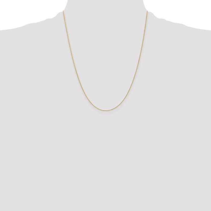 Shop Stylish 14K Gold 22-Inch Diamond-Cut Parisian Wheat Chain, 0.8mm-4