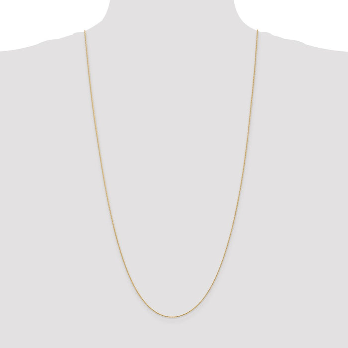Buy Stylish 14K Gold 30-Inch Diamond-Cut Parisian Wheat Chain, 0.8mm-4