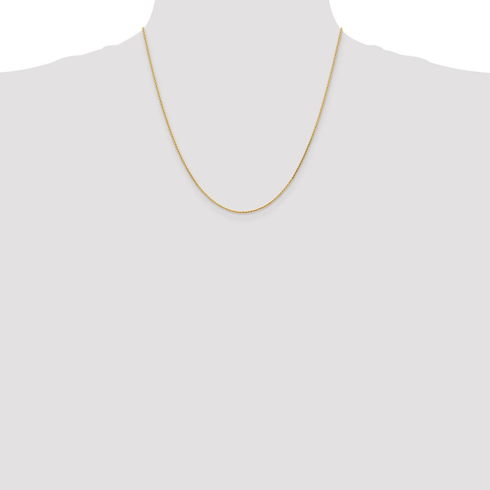 Shop 14K Gold 20-Inch Diamond-Cut Parisian Wheat Chain - Stylish and Affordable!-4