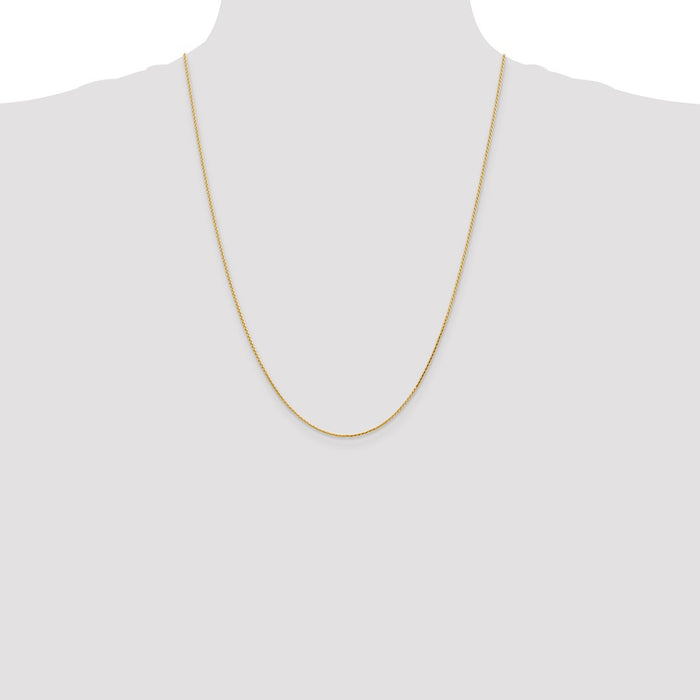 Buy 14K Gold 24-Inch Diamond-Cut Wheat Chain - Stylish & Affordable Luxury!-4