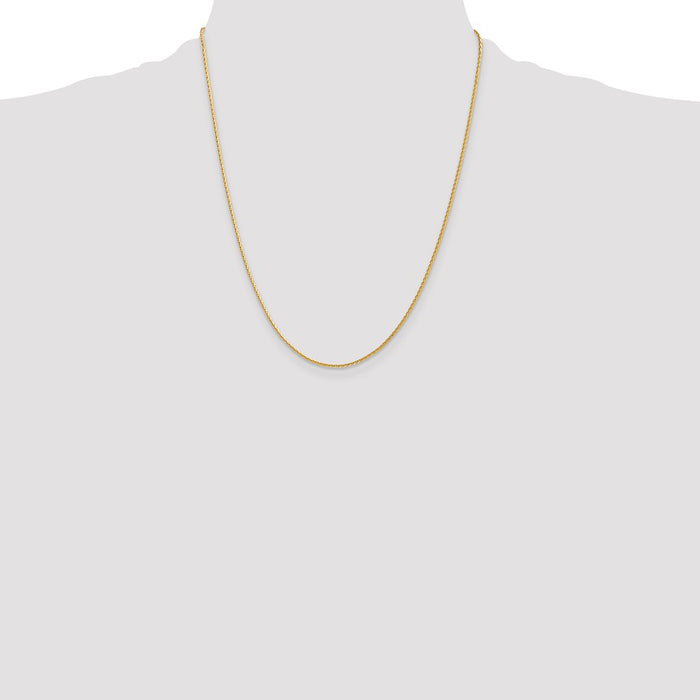 Buy 14K Gold 22-Inch Diamond-Cut Parisian Wheat Chain - Stylish & Durable!-4