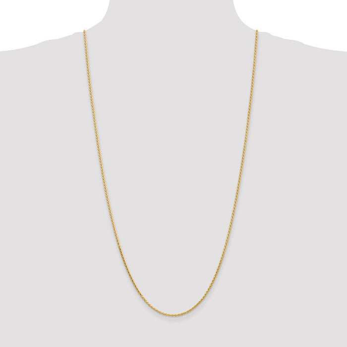 Buy 14K Gold 30-Inch Diamond-Cut Wheat Chain | Stylish 1.9mm Design-4