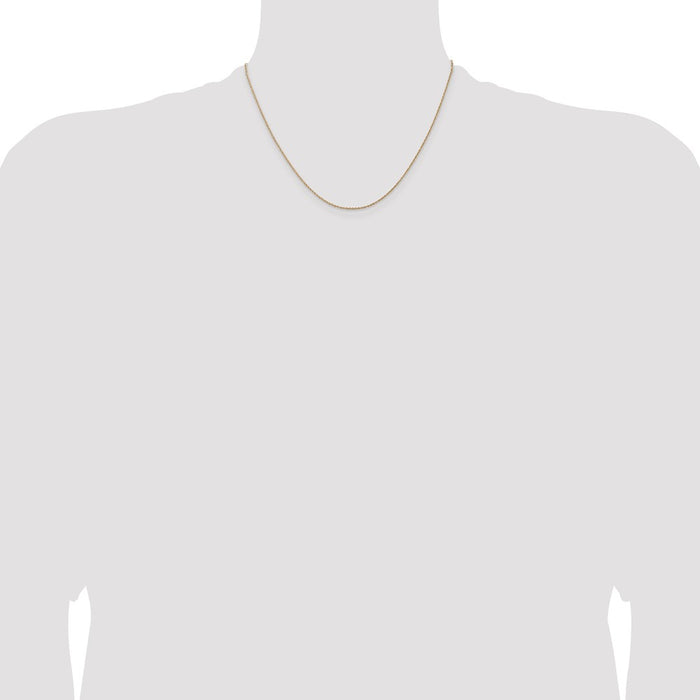 Shop Stylish 14K Gold 18-Inch Light Baby Rope Chain - 0.8mm, Luxury Value!-4