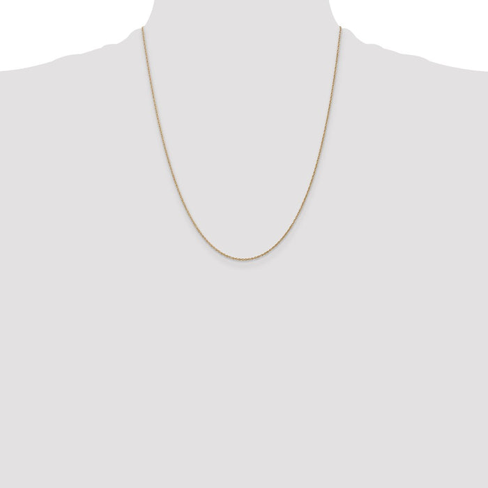Buy 22-Inch 14K Gold Light Baby Rope Chain - Stylish 0.8mm, Affordable Price!-4