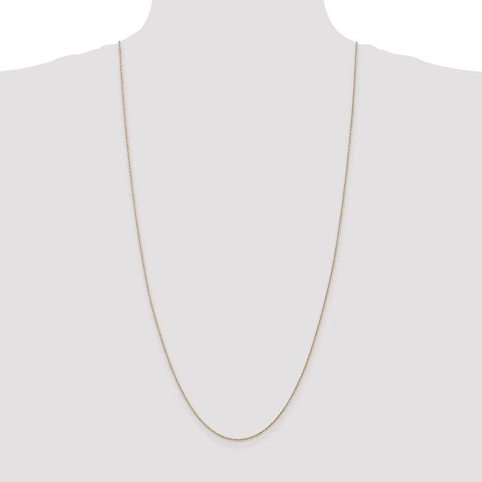 Shop Stylish 14K Gold 30-Inch 0.8mm Light Baby Rope Chain - Luxury Accessory!-4