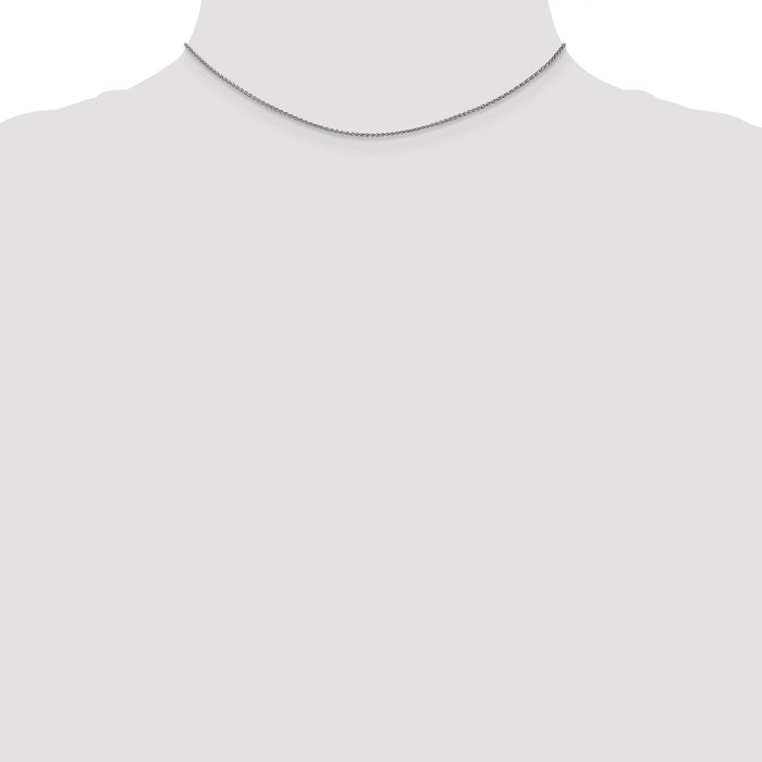 Shop Stylish 14K White Gold Spiga Chain 1.25mm, 14-Inch Length, Luxury Appeal-3