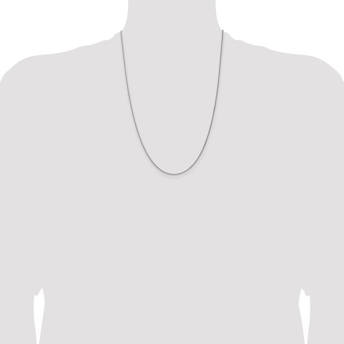 High-quality 24-Inch 14K White Gold Spiga Chain, Stylish 1.25mm Design-4