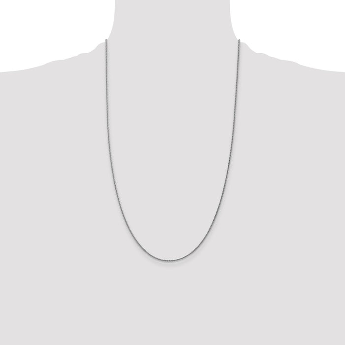 Buy Stylish 14K White Gold Spiga Chain - 26-Inch, 1.25mm, Affordable Luxury-4