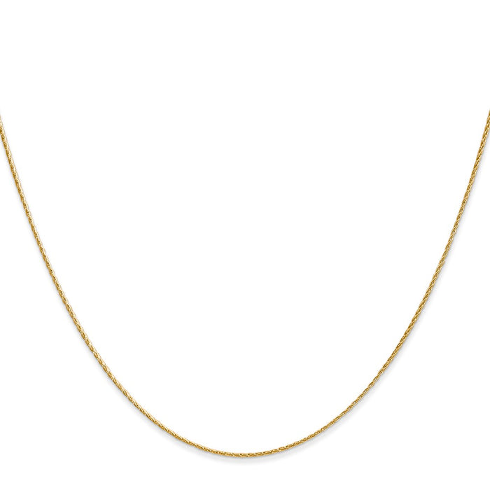 Buy 14K Gold 16-Inch Parisian Wheat Chain - Stylish 0.7mm Lobster Clasp-2