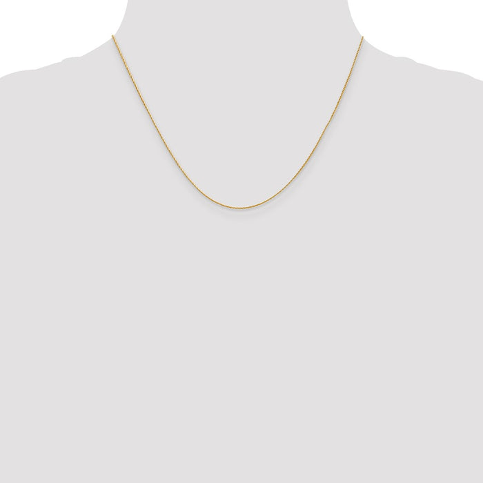 Exclusive 14K Gold 18-Inch 0.7mm Parisian Wheat Chain - Stylish Lobster Clasp-4