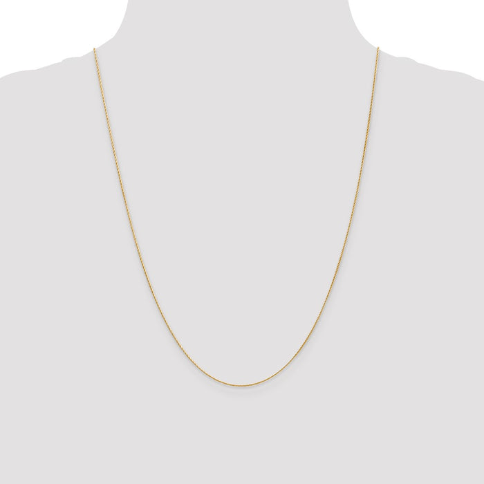 High-Quality 14K Gold 24-Inch 0.7mm Wheat Chain - Stylish & Affordable!-4
