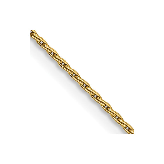 Buy 14K Gold 20-Inch 1mm Round Parisian Wheat Chain - Stylish & Durable!-1