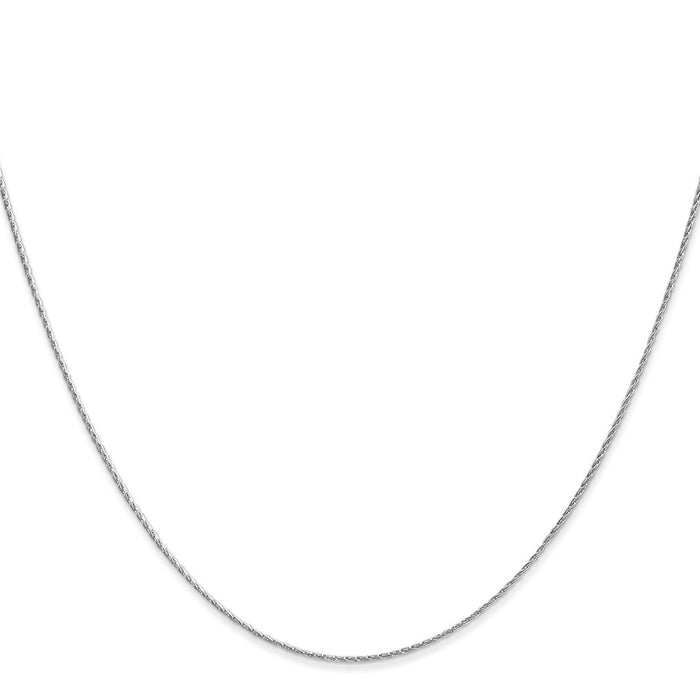 Shop Stylish 14K White Gold 18-Inch 0.7mm Parisian Wheat Chain - Luxury Look!-2