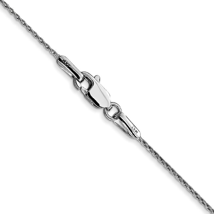 Shop Stylish 14K White Gold 18-Inch 0.7mm Parisian Wheat Chain - Luxury Look!-3