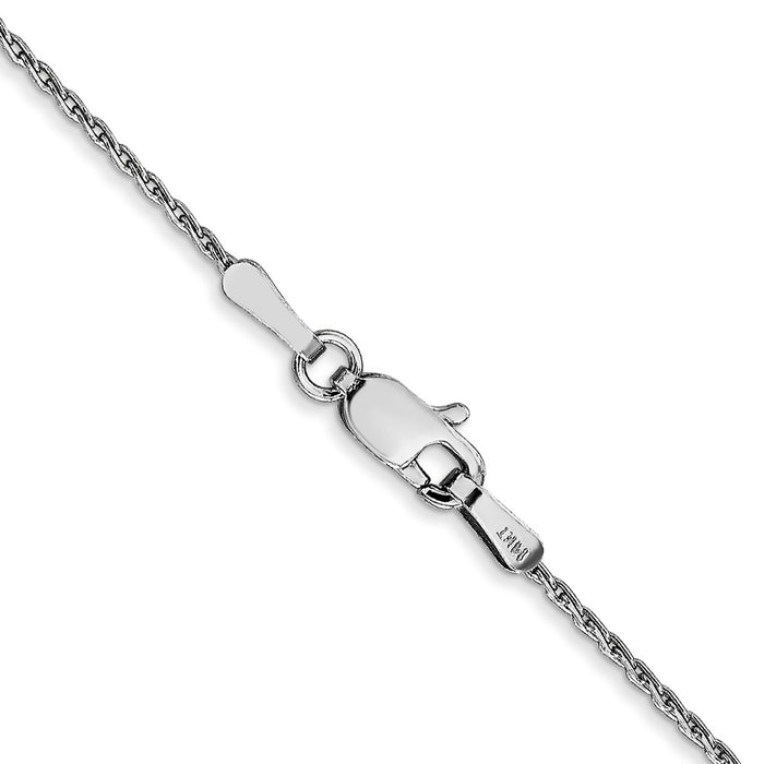 Shop Stylish 14K White Gold 20-Inch 1mm Round Parisian Wheat Chain-3