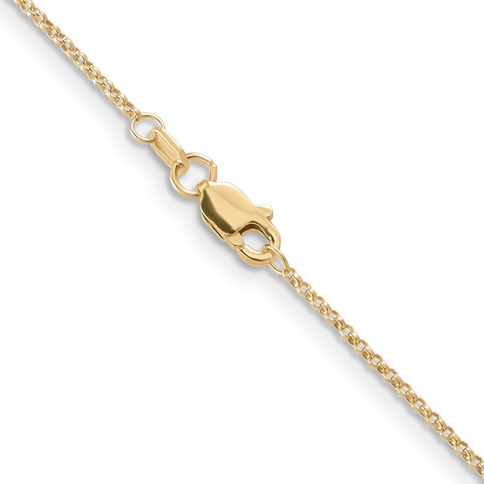 Shop 14K Gold 18-Inch 1.15mm Rolo Chain with Lobster Clasp - Stylish Value!-3