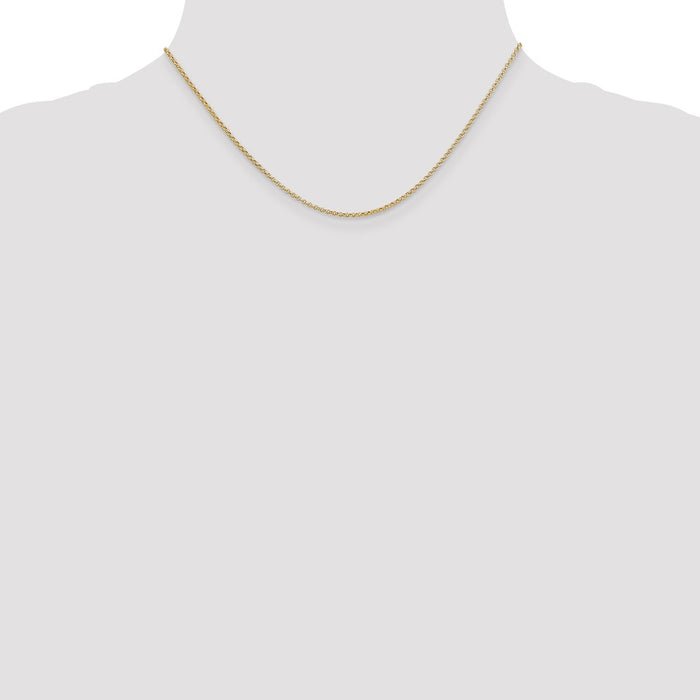 Exclusive 14K Gold 16-Inch Rolo Chain 1.55mm - Stylish & Affordable!-4