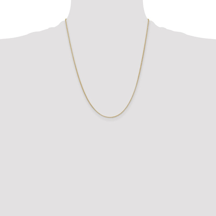 Buy Stylish 14K Gold Rolo Pendant Necklace - 1.55mm, Luxury Design-4