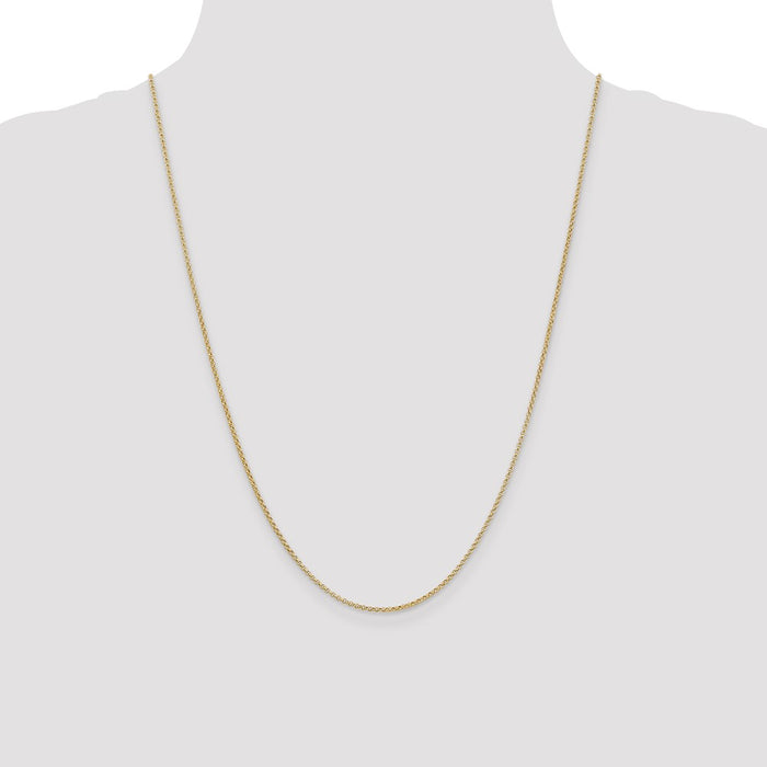 Shop 14K Gold 24-Inch 1.55mm Rolo Chain - Stylish Lobster Clasp Pendant Accessory-4