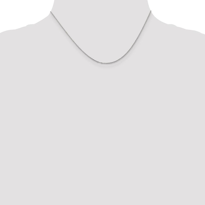 High-Quality 14K White Gold 16-Inch Rolo Chain 1.15mm - Stylish & Affordable!-4