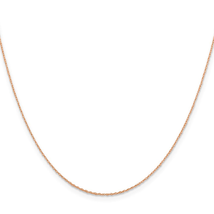Shop 14K Rose Gold 13-Inch Baby Rope Chain - Stylish 0.5mm Design-2