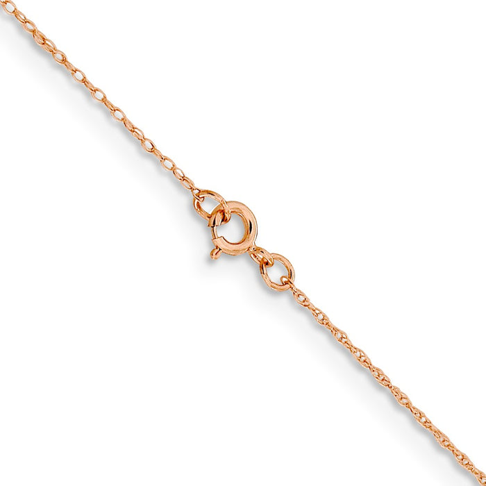 Shop Stylish 14K Rose Gold 18-Inch 0.5mm Baby Rope Chain - Affordable Luxury-3