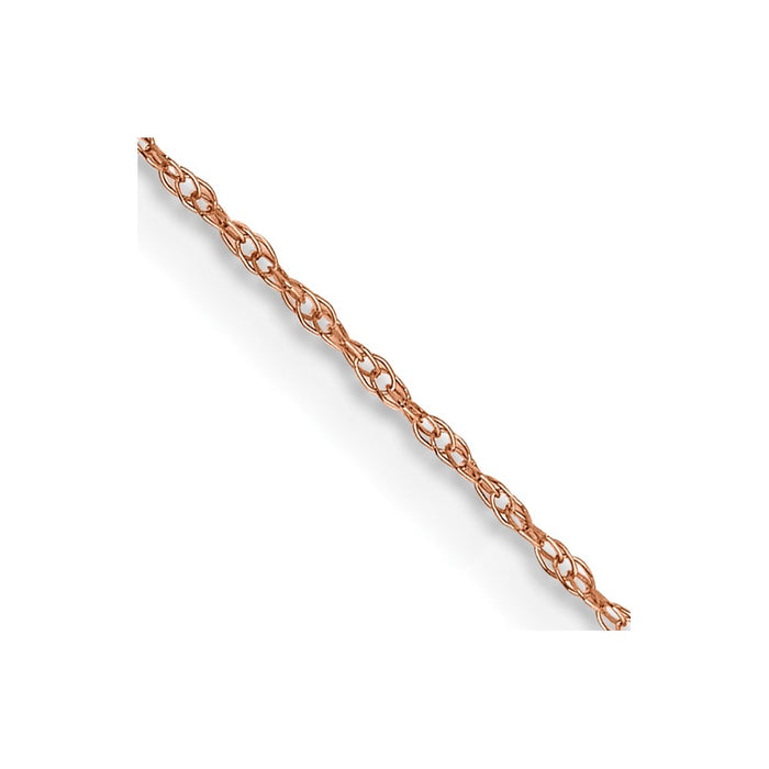 Buy 14K Rose Gold 22-Inch Baby Rope Chain - Stylish & Affordable 0.5mm-1