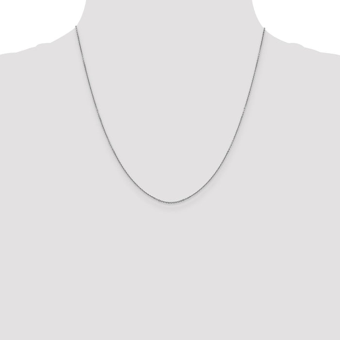 Shop Exclusive 14K White Gold 20-Inch Diamond-Cut Cable Chain - Stylish Value!-4