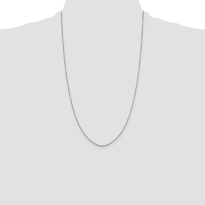 Shop Luxury 14K White Gold 26-Inch Diamond-Cut Cable Chain - 0.9mm Links-4