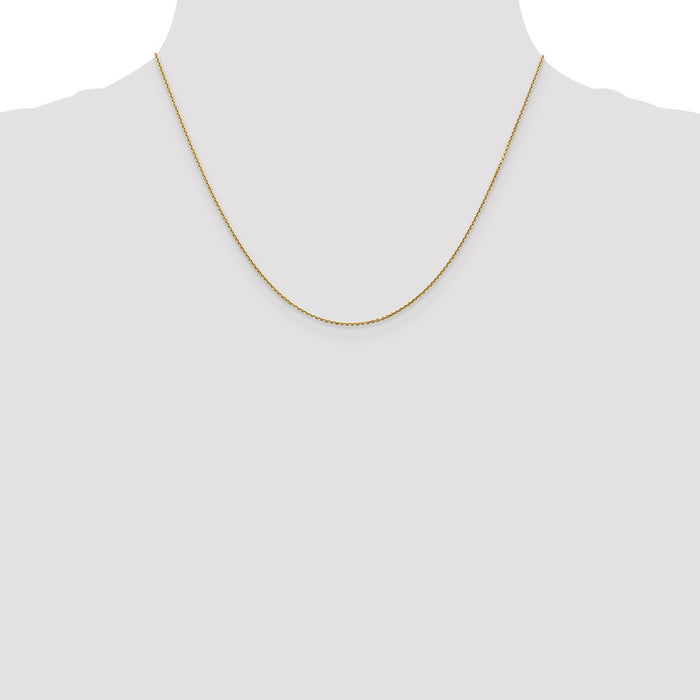 High-Quality 14K Gold 18-Inch Diamond-Cut Cable Chain - Stylish Value!-4