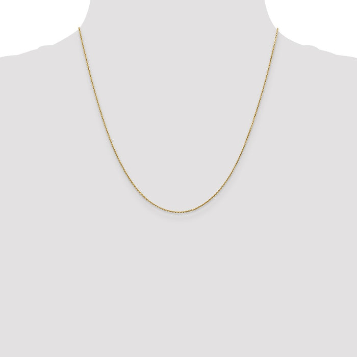 High-Quality 14K Gold 20-Inch Diamond-Cut Cable Chain - Stylish & Affordable!-4