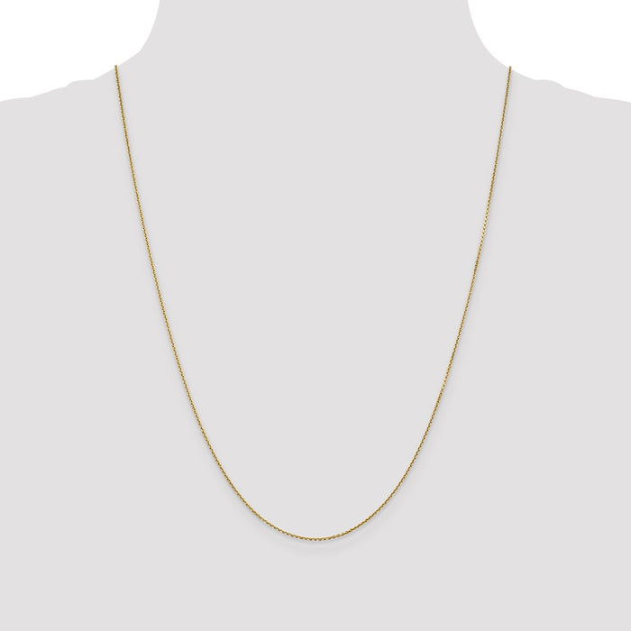 Shop Stylish 14K Gold 24-Inch 0.9mm Diamond-Cut Cable Chain - Luxury Look-4