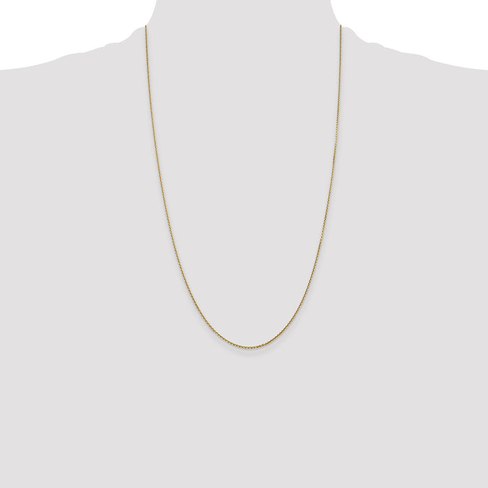 Buy 14K Gold 26-Inch 0.9mm Diamond-Cut Chain - Stylish Open Link Design-4