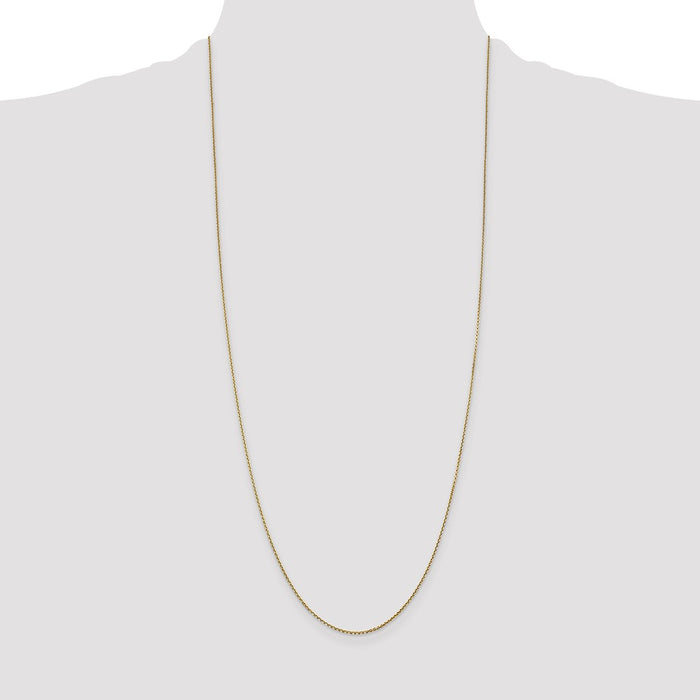 Shop 14K Gold 30-Inch Diamond-Cut Round Link Chain - Stylish & Affordable!-4