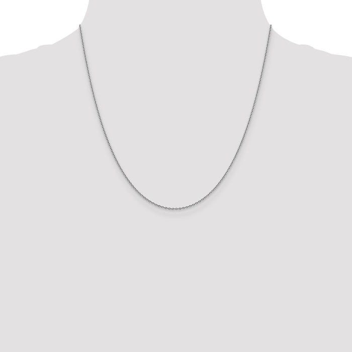 Buy Stylish 14K White Gold 20-Inch 1.4mm Forzantine Cable Chain - Luxury Feel!-4