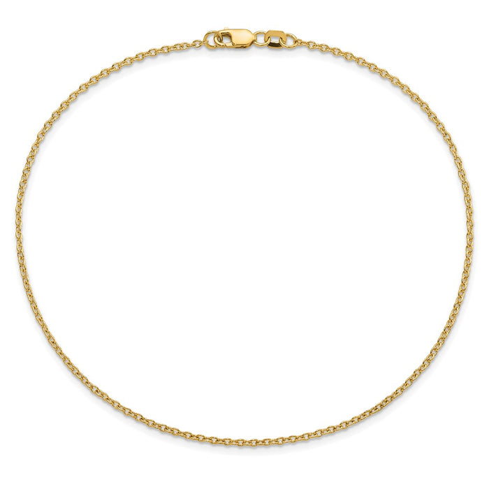Buy Stylish 14K Gold 10-Inch 1.4mm Forzantine Cable Anklet - Luxury Value!-4