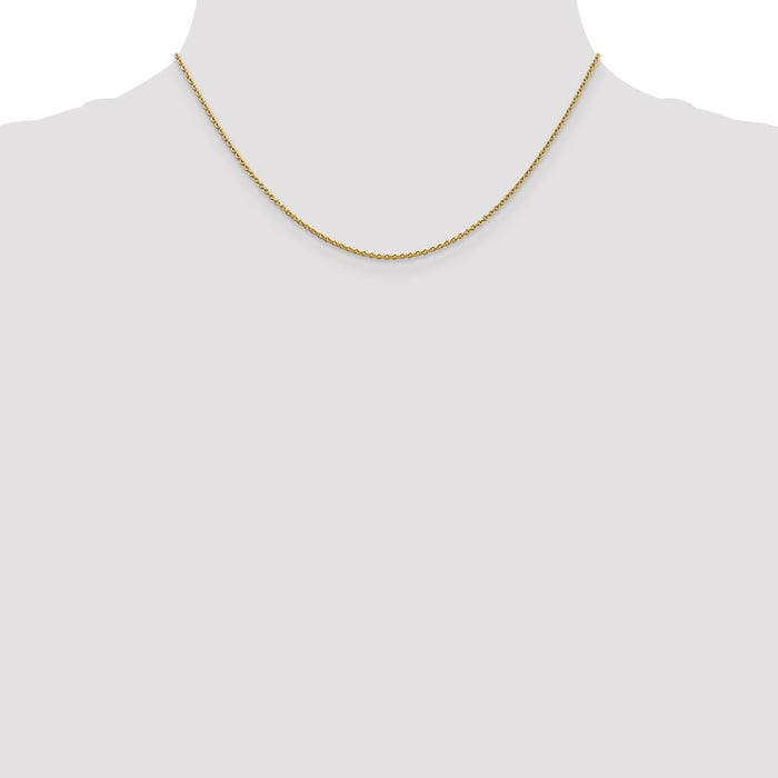 High-Quality 14K Gold 16-Inch 1.4mm Forzantine Cable Chain - Stylish Value!-4