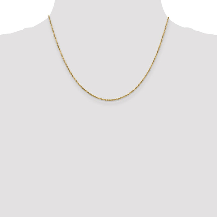 Buy Stylish 14K Gold Forzantine Cable Chain 18-Inch 1.4mm - Luxury Value!-4