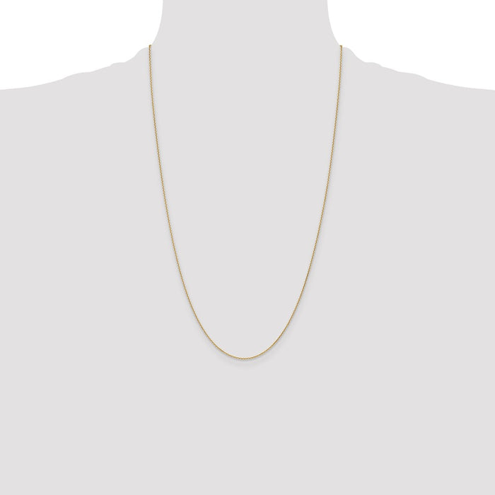 High-Quality 14K Gold 1.2mm Diamond Cut Cable Chain - Stylish & Affordable!-4